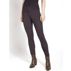 Lysse Hi Waist Black Suede Leggings